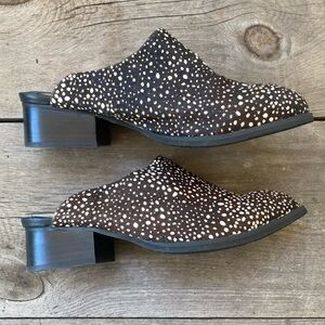 Sbicca Black/White Pony Hair Mules